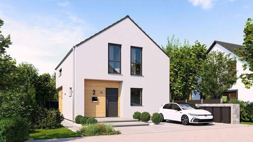 Ansicht Eingang Satteldach - 3 Zimmer Einfamilienhaus in Zweibrücken