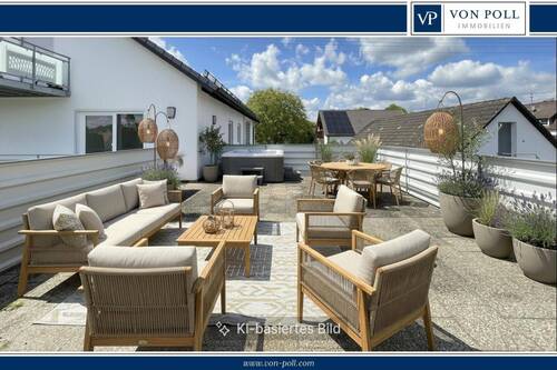 Bild 1 - Großzügige 6-Zimmer-Wohnung mit Wintergarten, Dachterrasse, 2 Balkonen und Bahnanbindung in Dorflage