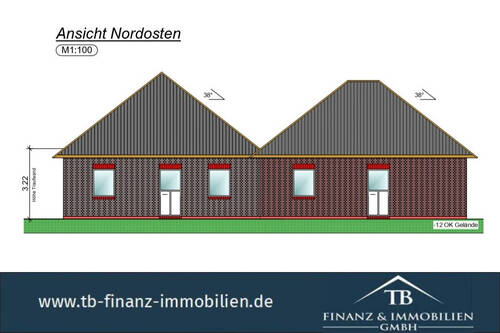 Ansicht Nordosten - Ihr neues Zuhause in 1a-Lage! Stilvoll. Modern. Zentral. Neubau-Doppelhaushälfte zum Wohlfühlen