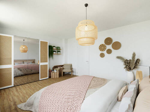 Visualisierung_Boho_Schlafzimmer - 