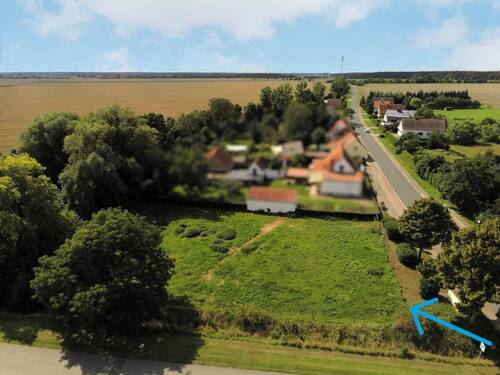 Drohnenansicht - Grundstück in Rochau