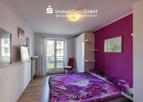 Schlafzimmer - Etagenwohnung mit 78,00 m&sup2; in Münster / Mecklenbeck zum Kaufen