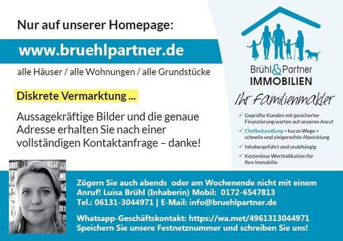 diskrete Vermarktung - 5 Zimmer Doppelhaushälfte zum Kaufen in Raunheim