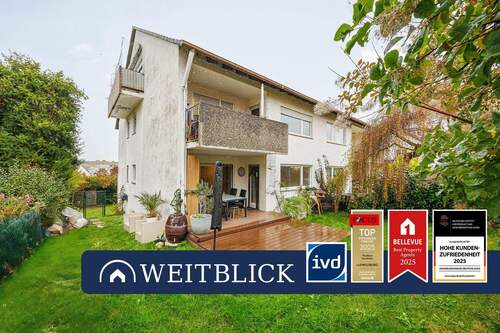 Wohnzimmer - WEITBLICK: Gartenidylle! - 279.000,00 EUR Kaufpreis, ca.  75,00 m² Wohnfläche