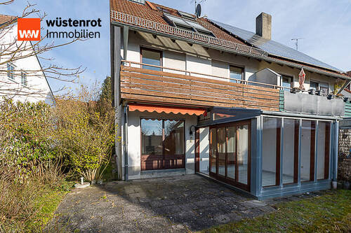 Ansicht Rückansicht - Üppig große Doppelhaushälfte mit ausgebautem Dachstudio, Hobbyraum, 360 m² Grund.