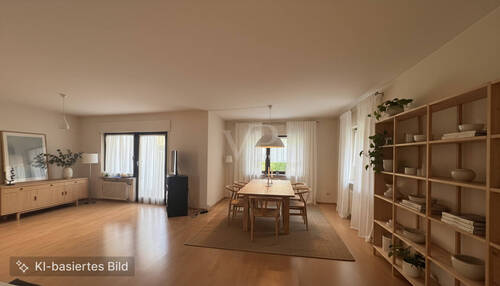 Gestaltungsbeispiel Wohnzimmer KI basiert - 