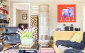 Historischer Rundofen im Wohnzimmer - 