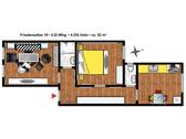 Grundriss_2D - 2 Zimmer Etagenwohnung zur Miete in Hamburg