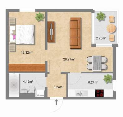 103983137547 - 2 Zimmer Etagenwohnung in Leipzig