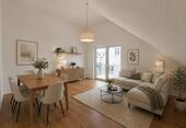 Wohn- und Essbereich - KI generiert - 3 Zimmer Etagenwohnung zur Miete in Ludwigsburg / Poppenweiler