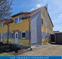 Wohnen am Stadtrand: Doppelhaushälfte mit Kamin und Garage am beliebten Heidesee in Halle (Saale)