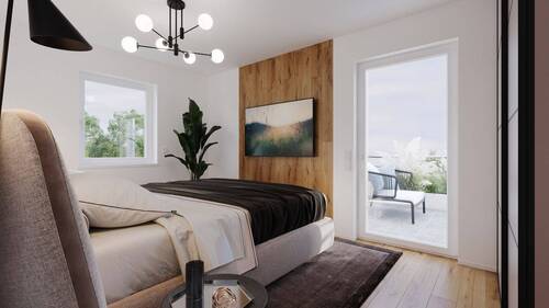 Schlafzimmer - NIederwerrn 3 Zimmer Wohnung WEH 14