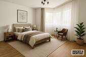 Schlafzimmer (mit KI gestaged) - 