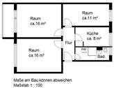 Grundriss - Etagenwohnung mit 59,70 m&sup2; in Halle (Saale) zur Miete