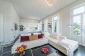 Wohnzimmer - Etagenwohnung mit 80,00 m² in Frankfurt am Main zur Miete