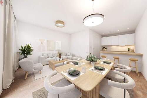 Wohnzimmer (Beispiel) - 2-Zimmer-Wohnung mit eigener Terrasse Nr. 4.4