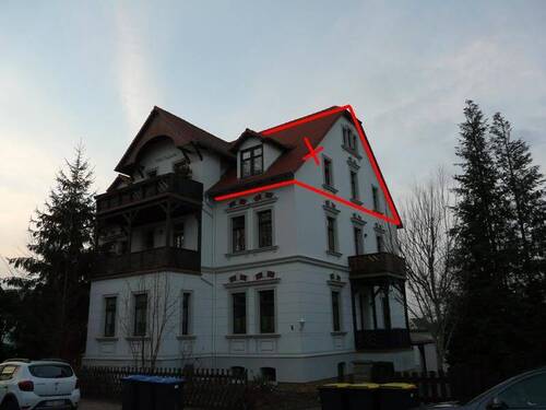 Objekt Vorderansicht - 4 Raumwohnung im DG in sehr guter Lage in Bad Lausick, incl. Stellplatz, Keller frei ab 01.08.2026