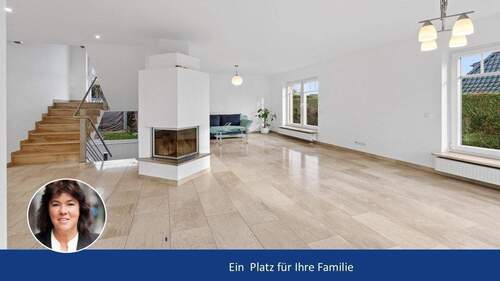 offener Wohnbereich - Exklusives freistehendes Einfamilienhaus mit modernster Energietechnik und großzügigem Raumkonzept