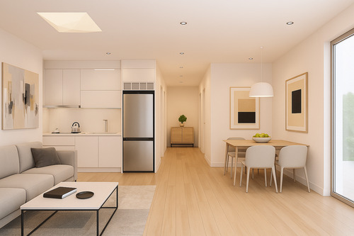 Wohnzimmer / Küche - 2 Zimmer Etagenwohnung in Achim