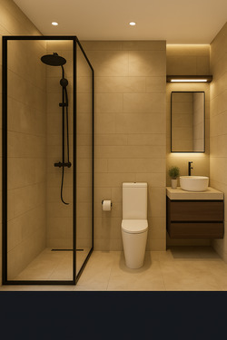 Badezimmer - Etagenwohnung mit 55,20 m&sup2; in Achim zum Kaufen