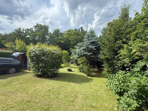 Blick in den Garten - Grundstück in Erfurt