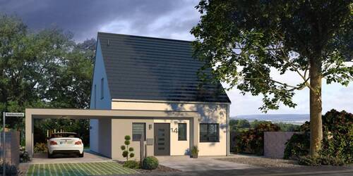 Home3 Straßenansicht - Modernes Einfamilienhaus Home 3 - Flexibles Wohnen trifft auf Stil und Komfort