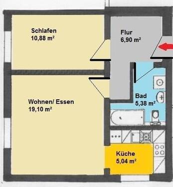 2-Raum-Wohnung im EG - 2 Zimmer Etagenwohnung in Dresden