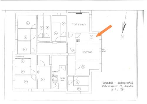 Kellergeschoss - Etagenwohnung mit 47,30 m² in Dresden zum Kaufen