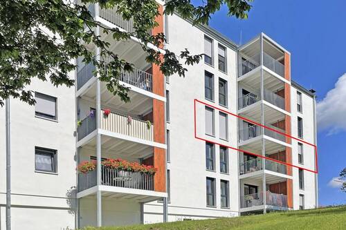 Gartenansicht - 3 Zimmer Etagenwohnung in Kronach