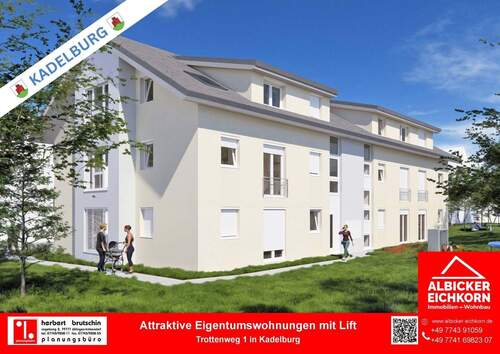 Bild 1 - 3 Zi. OG mit Balkon ca. 64m² - Wohnung 8 - Trottenweg 1, 79790 Kadelburg- Neubau