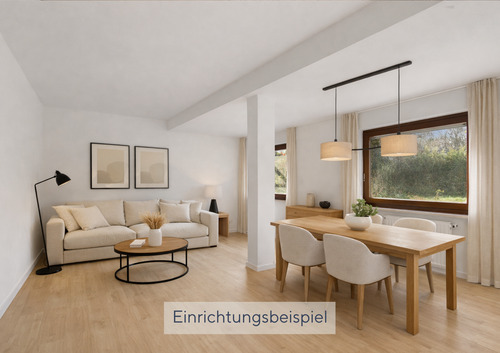 Wohnzimmer (KI-generiert).png - Etagenwohnung mit 110,00 m&sup2; in Lünen zur Miete