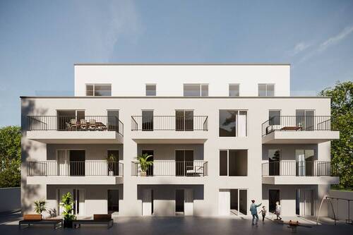 Gartenansicht - 2 Zimmer Etagenwohnung in Weinheim