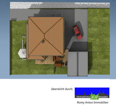 Blick auf Grundstück und haus (Beispielhaft) - Grundstück in Meißen / Zaschendorf