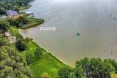 Blick auf de Rangsdorfer See und das benachbarte Seehotel - 
