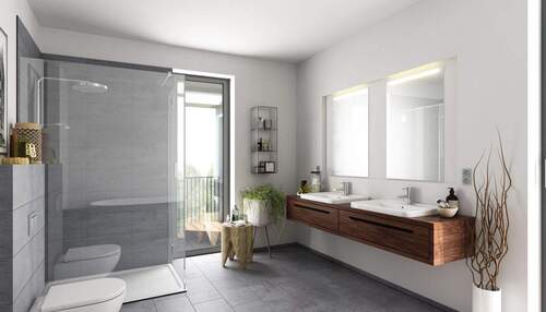 Ein modernes Badezimmer - 