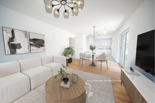 Visualisierung Wohn,- Esszimmer, Küche - 