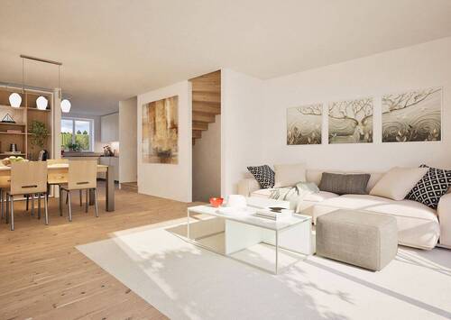 Doppelhaushälfte Bermatingen – Wohnen & Essen innen - 3 Zimmer Doppelhaushälfte zum Kaufen in Bermatingen