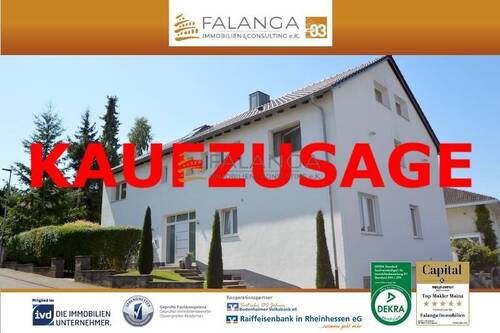 Titel Haus Eingangsseite - Kaufzusage - Falanga Immobilien - TOP 3-FH mit zusätzlichem Wohnbereich, Parkplätzen und Garage in TAUNUSSTEIN !