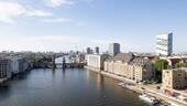 Luftaufnahme Osthafen mit der Oberbaumbrücke - 