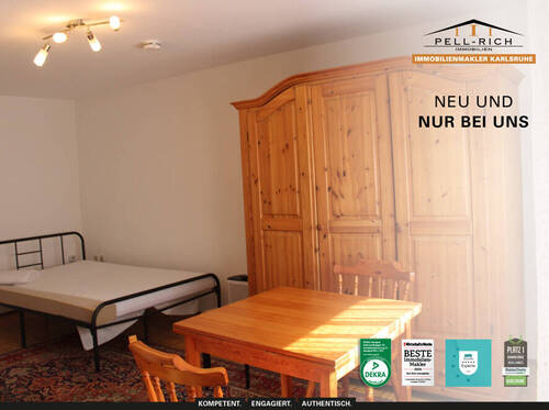 Neu & Nur bei Pell-Rich - KLEIN ABER FEIN: Souterrainwohnung mit 1 Zimmer in Karlsruhe Neureut