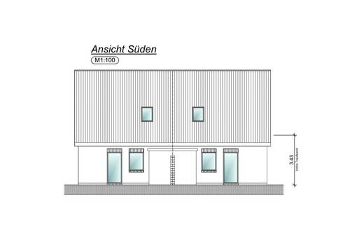Ansicht Süden - Neubau-Doppelhaushälfte in Rechtsupweg ideal zur Vermietung