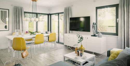 Wohnzimmer - 5 Zimmer Einfamilienhaus zur Miete in Wanfried