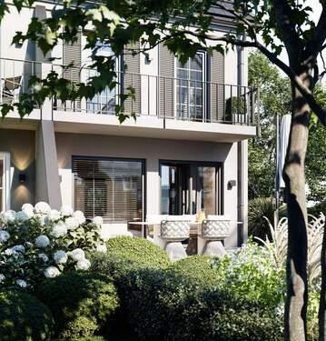 Gartenansicht - 6 Zimmer Reihenendhaus in München