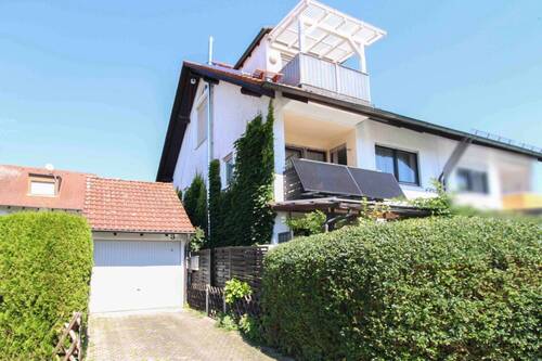 Außenansicht - Charmante Doppelhaushälfte mit Einliegerwohnung in ruhiger Lage von Moosburg an der Isar