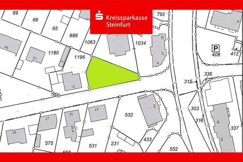 Flurkarte - Baugrundstück in Bestlage von Ibbenbüren