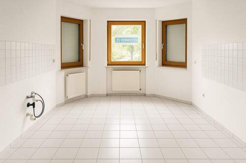Lichtdurchflutete Wohlfühl-Küche mit Ausblick ins Grüne - Sofort bezugsfertig! - 5 Zimmer Doppelhaushälfte in Delitzsch