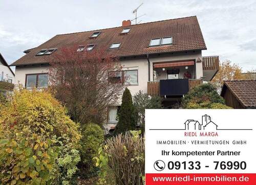 Wohnen im Dachgeschoss - 3-Zimmer-DG-Wohnung mit Balkon in Möhrendorf