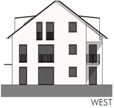 Ansicht West - Neubau - Exklusive EGOGDG-Wohnung mit großem GartenTerrasse - Wärmepumpe & PV - ruhige Lage
