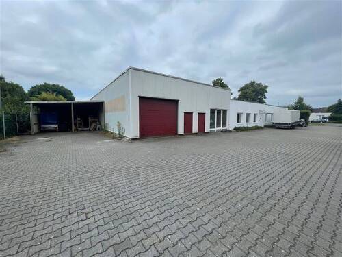 Gewerbeteil: Werkstatt und Lagerhalle - Einfamilienhaus mit 227,00 m² in Nordhorn zum Kaufen