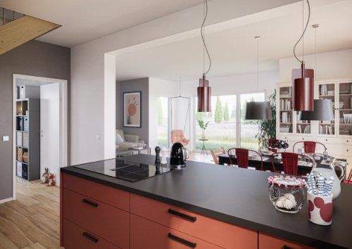 Modernes Wohnküchen-Ambiente - Mehrfamilienhaus, Wohnhaus mit 194,00 m&sup2; in Wiernsheim zum Kaufen